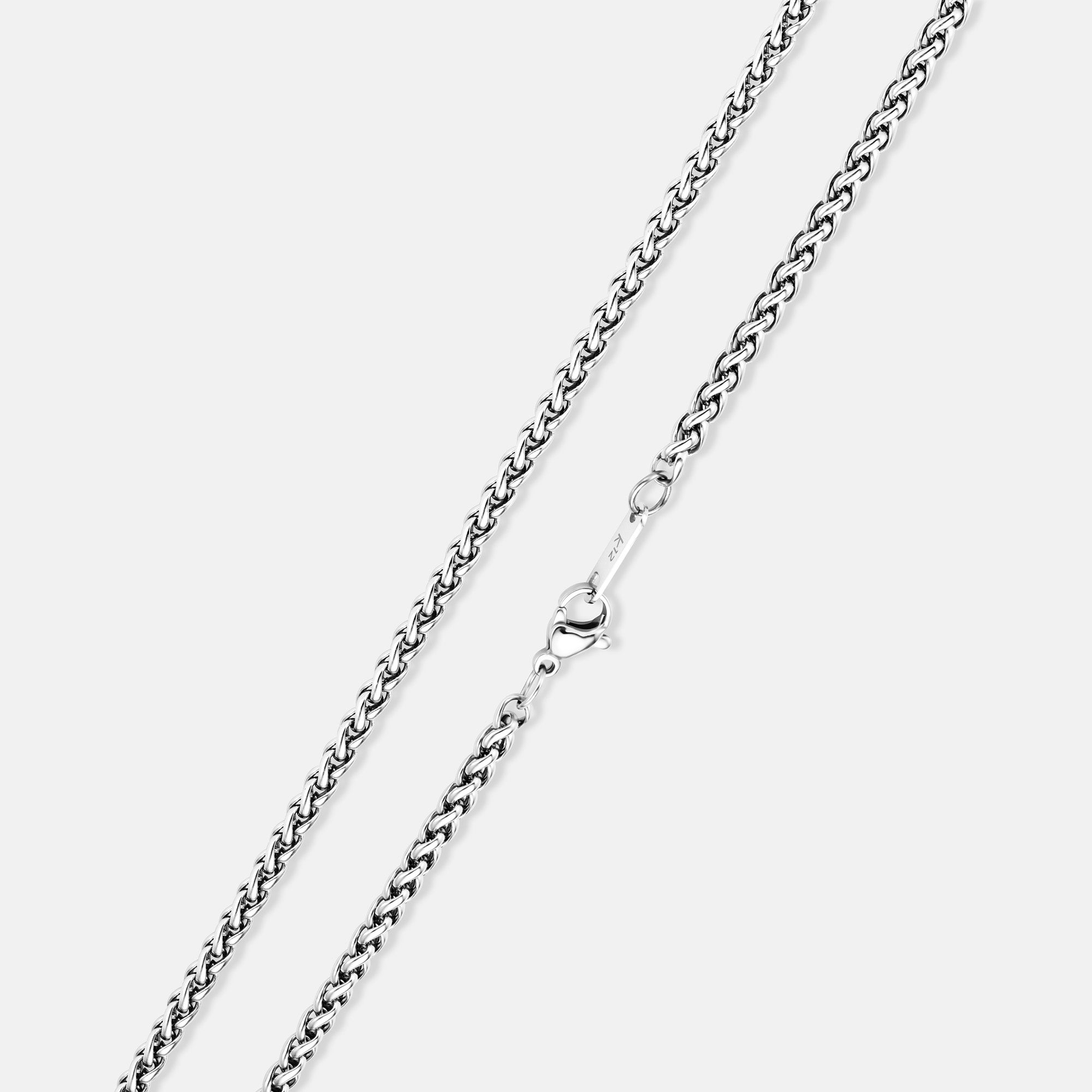 K12 - Silver Wheat Chain - 3MM