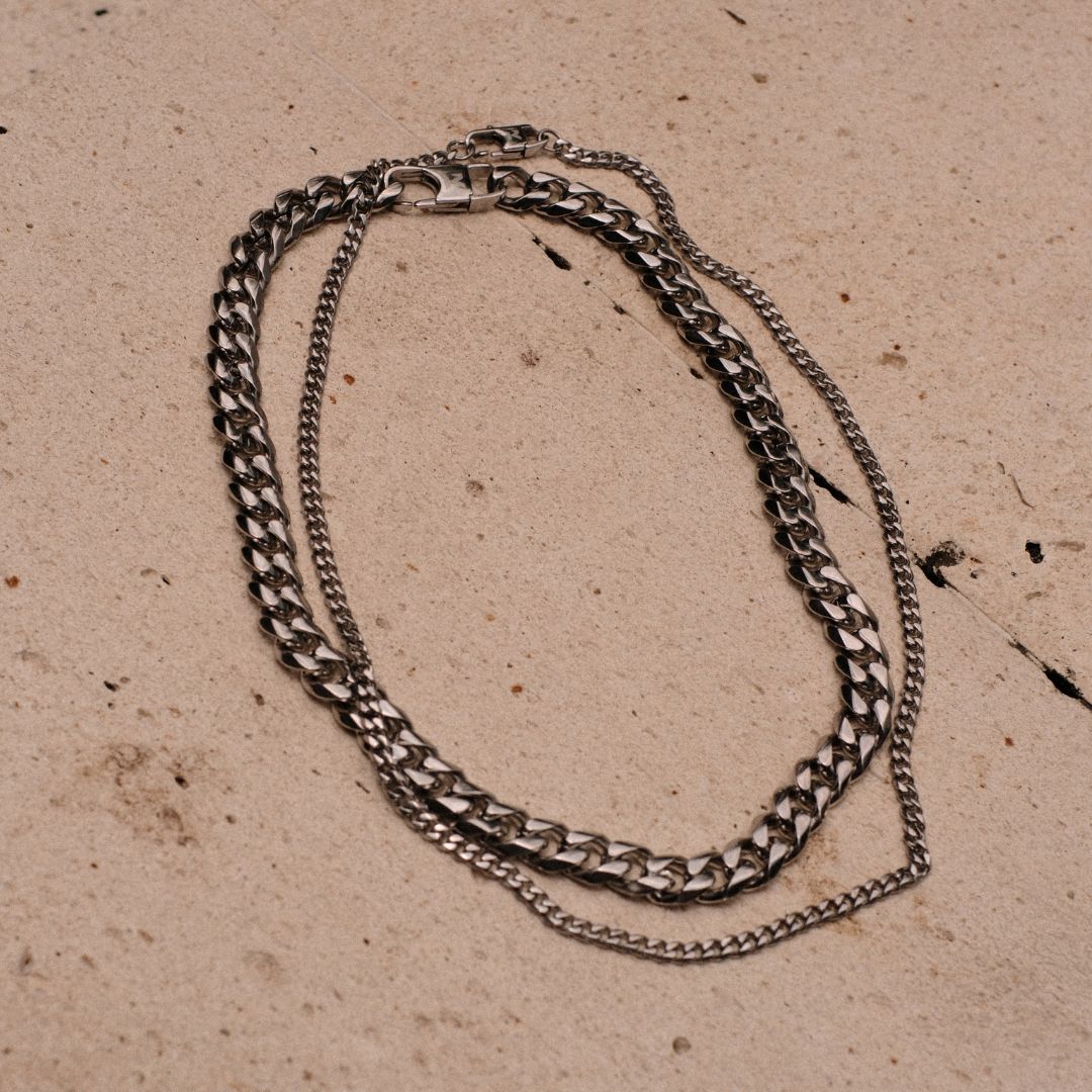 K12 - STARTER SET - SILVER CUBAN CHAIN BUNDLE