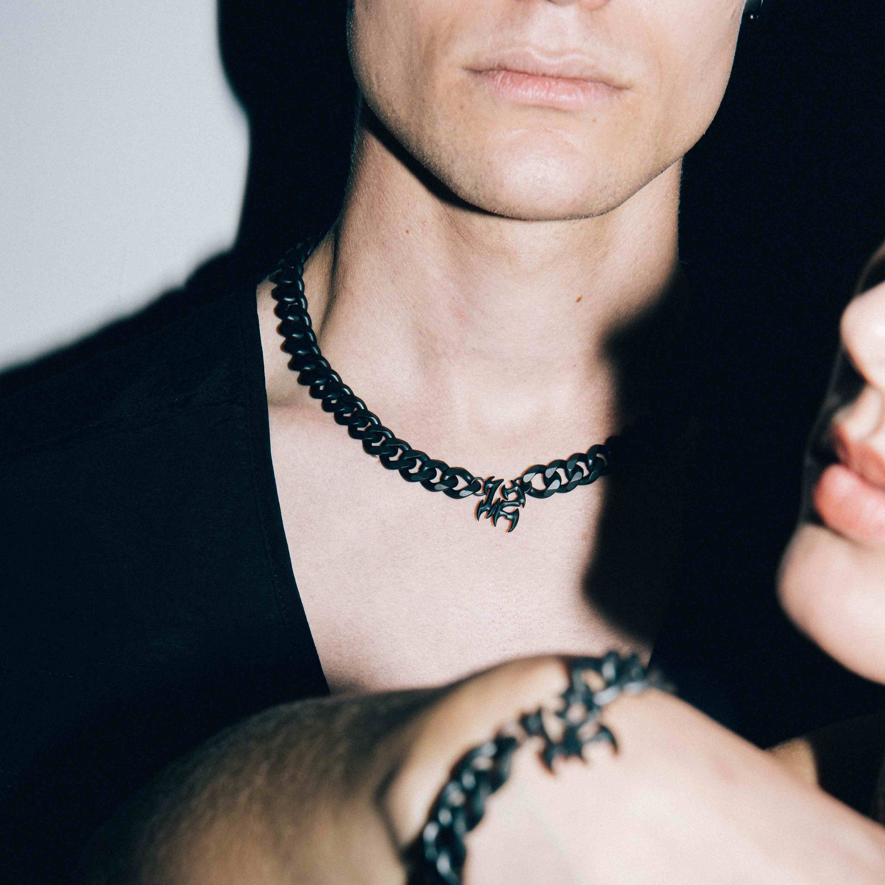 K12 - Black Neo Tribal Cuban Chain - 13MM
