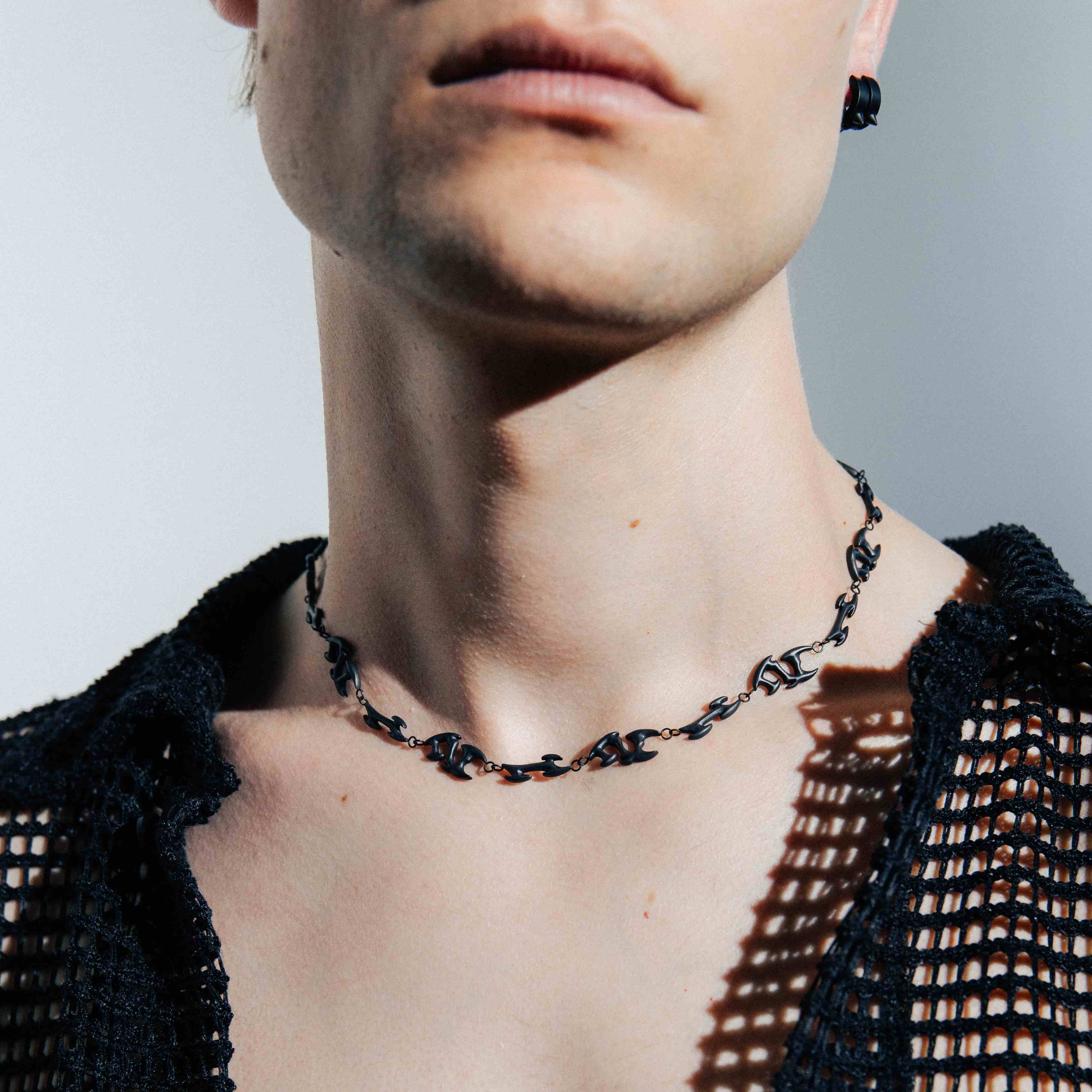 K12 - Black Neo Tribal Chain - 9MM