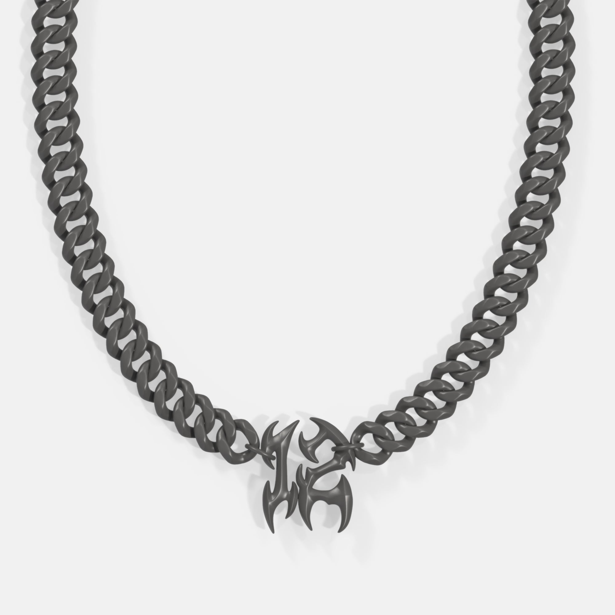 K12 - Black Neo Tribal Cuban Chain - 13MM