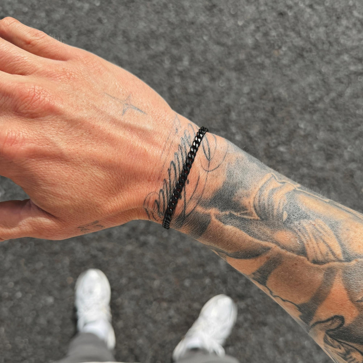 K12 - BLACK CUBAN BRACELET - 4MM
