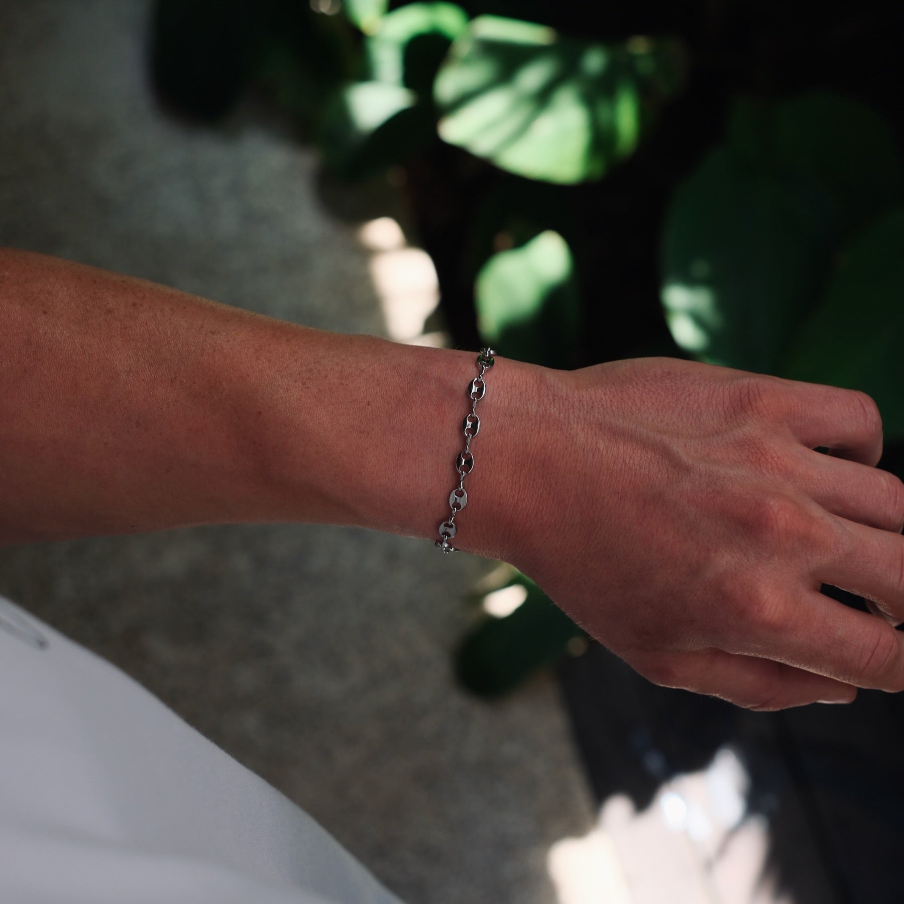 K12 - SILVER COFFEE BEAN BRACELET