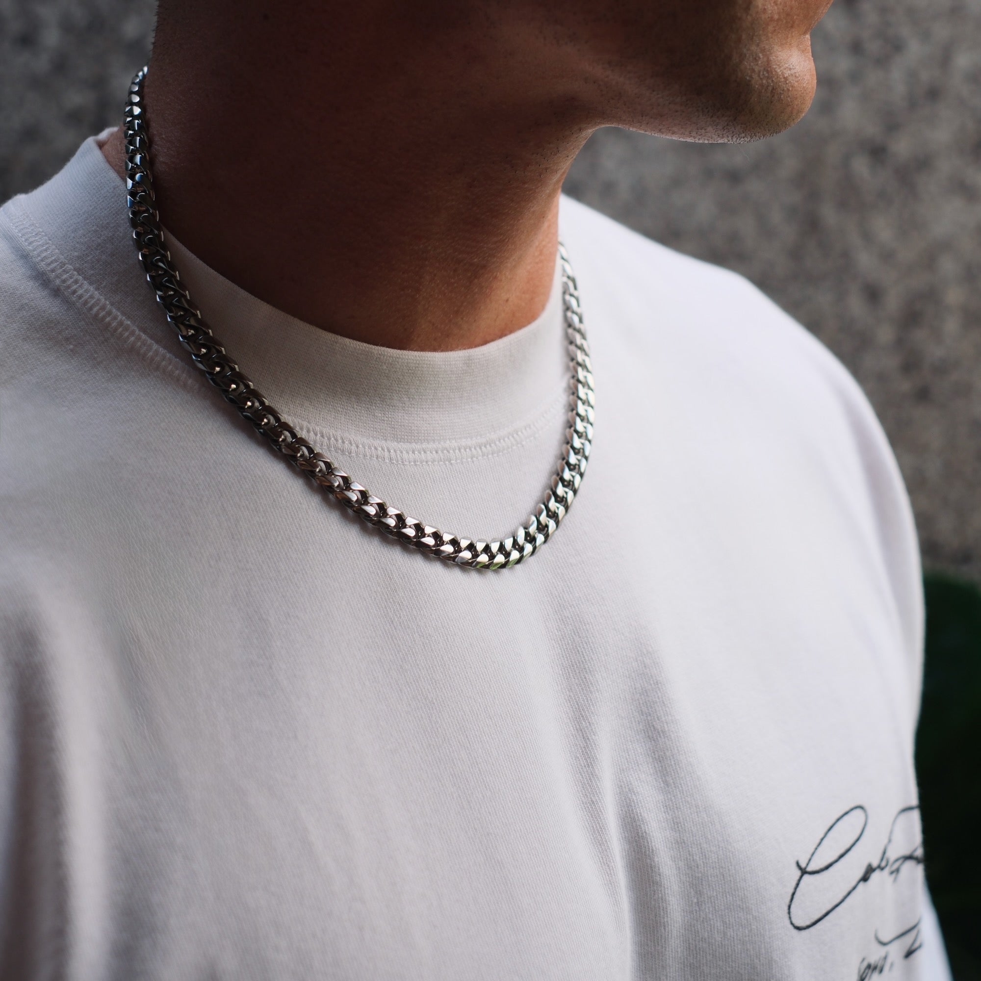 K12 - SILVER CUBAN CHAIN - 8MM