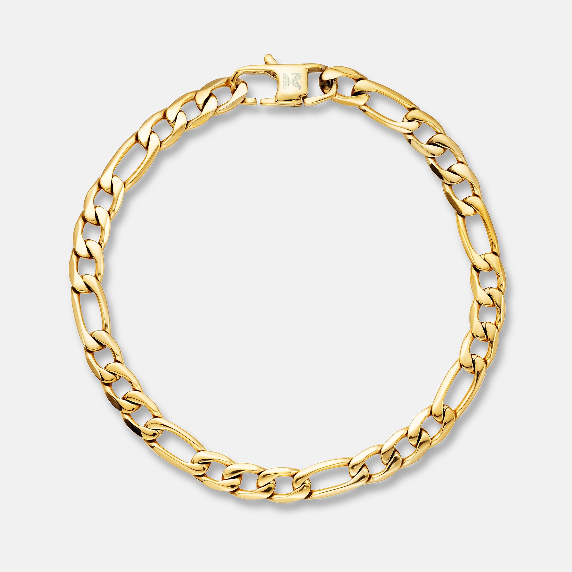 K12 - Gold Figaro Bracelet
