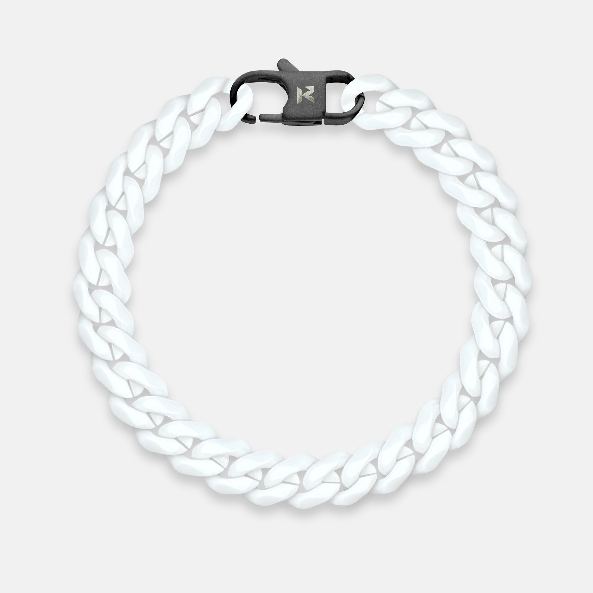 K12 - WHITE CUBAN BRACELET - 8MM