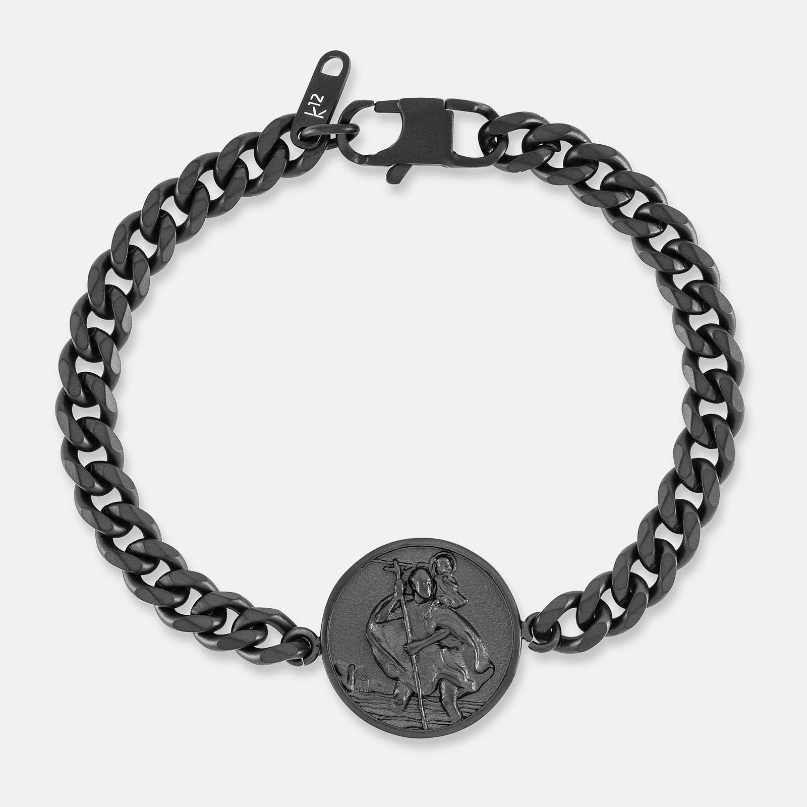 K12 - Black Christophorus Cuban Bracelet