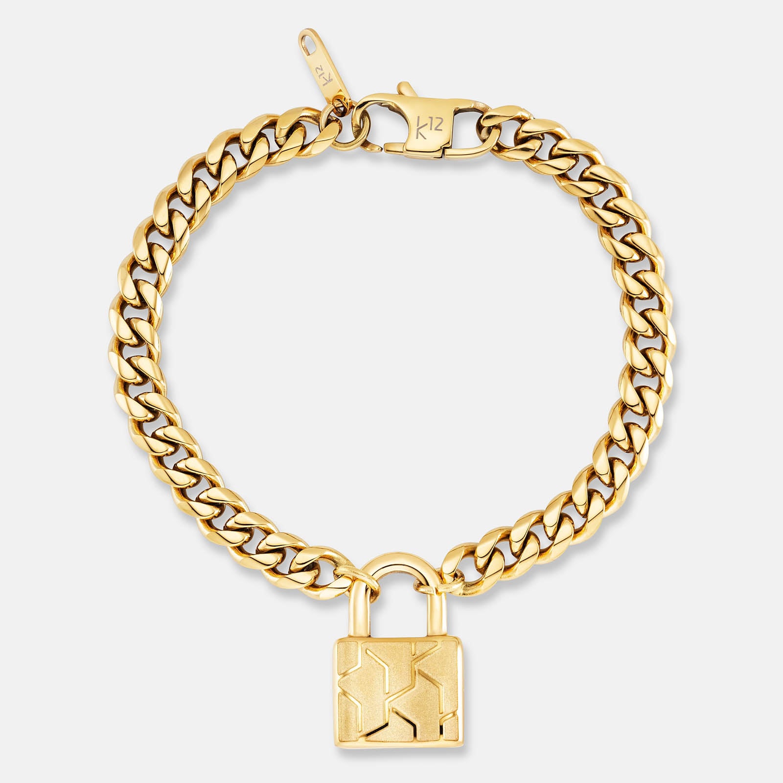 K12 - Gold Steel Lock Bracelet