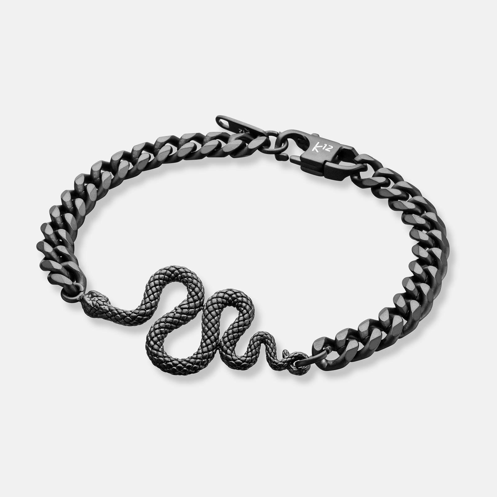 K12 - Black Steel Viper Bracelet