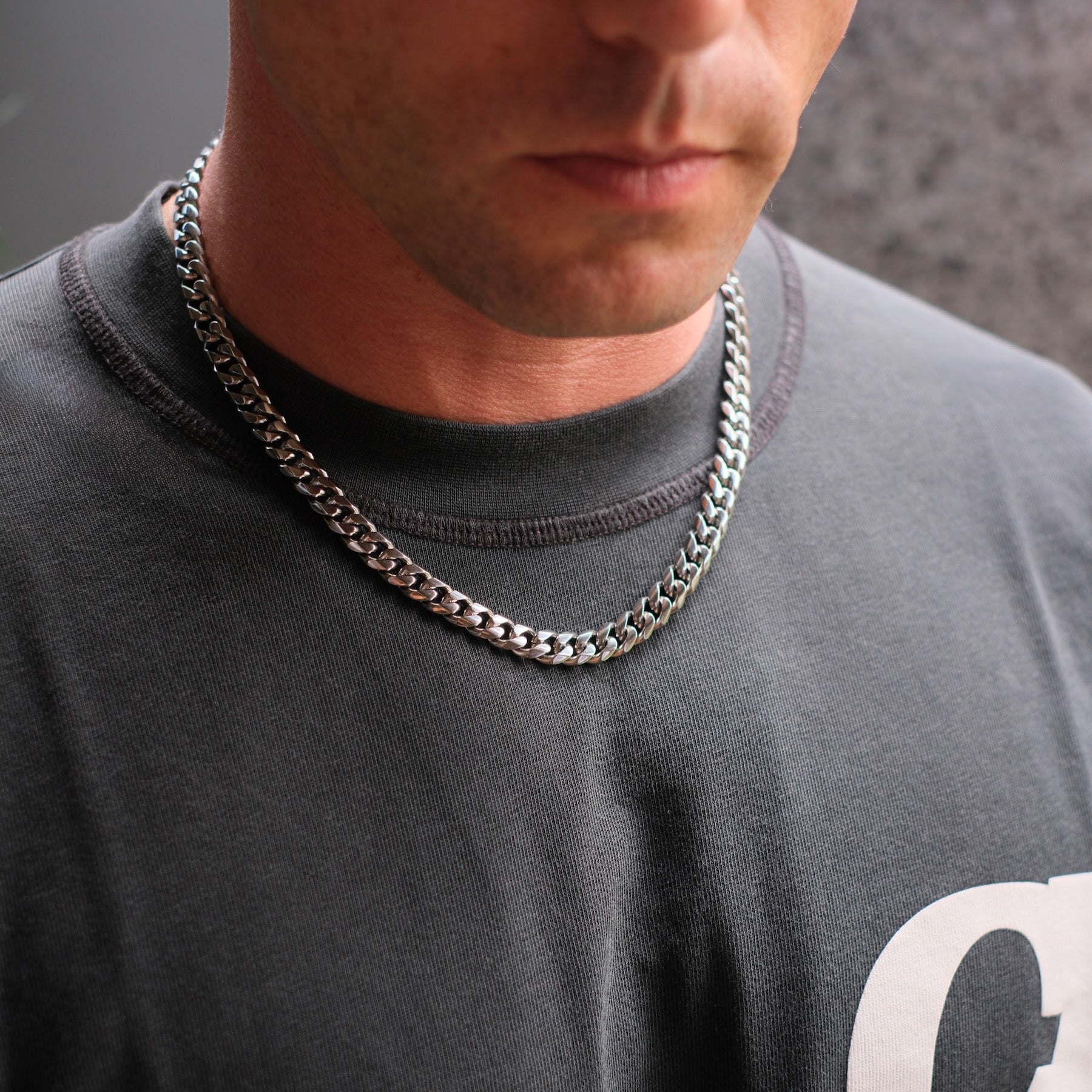 K12 - SILVER CUBAN CHAIN - 8MM