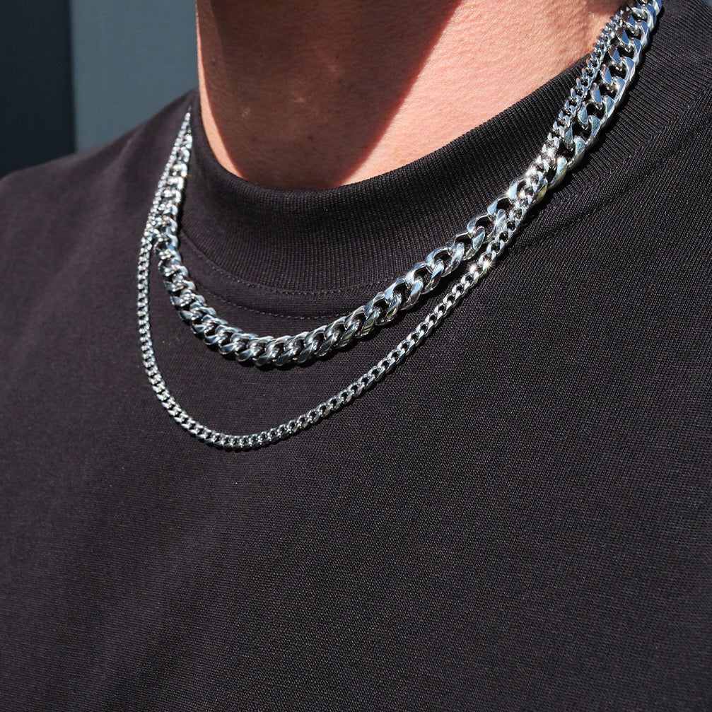 K12 - STARTER SET - SILVER CUBAN CHAIN BUNDLE