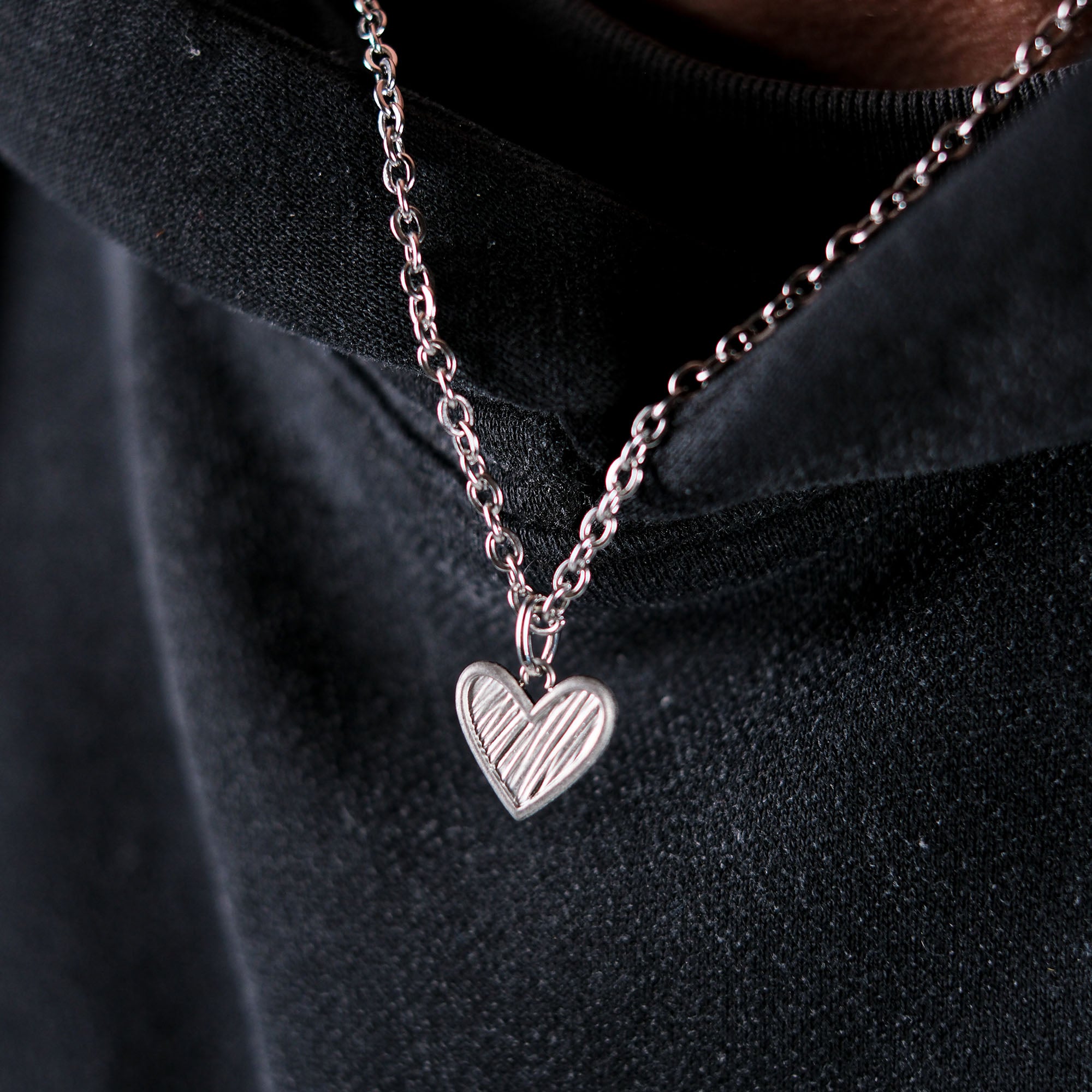 K12 - SILVER HEART - CHAIN